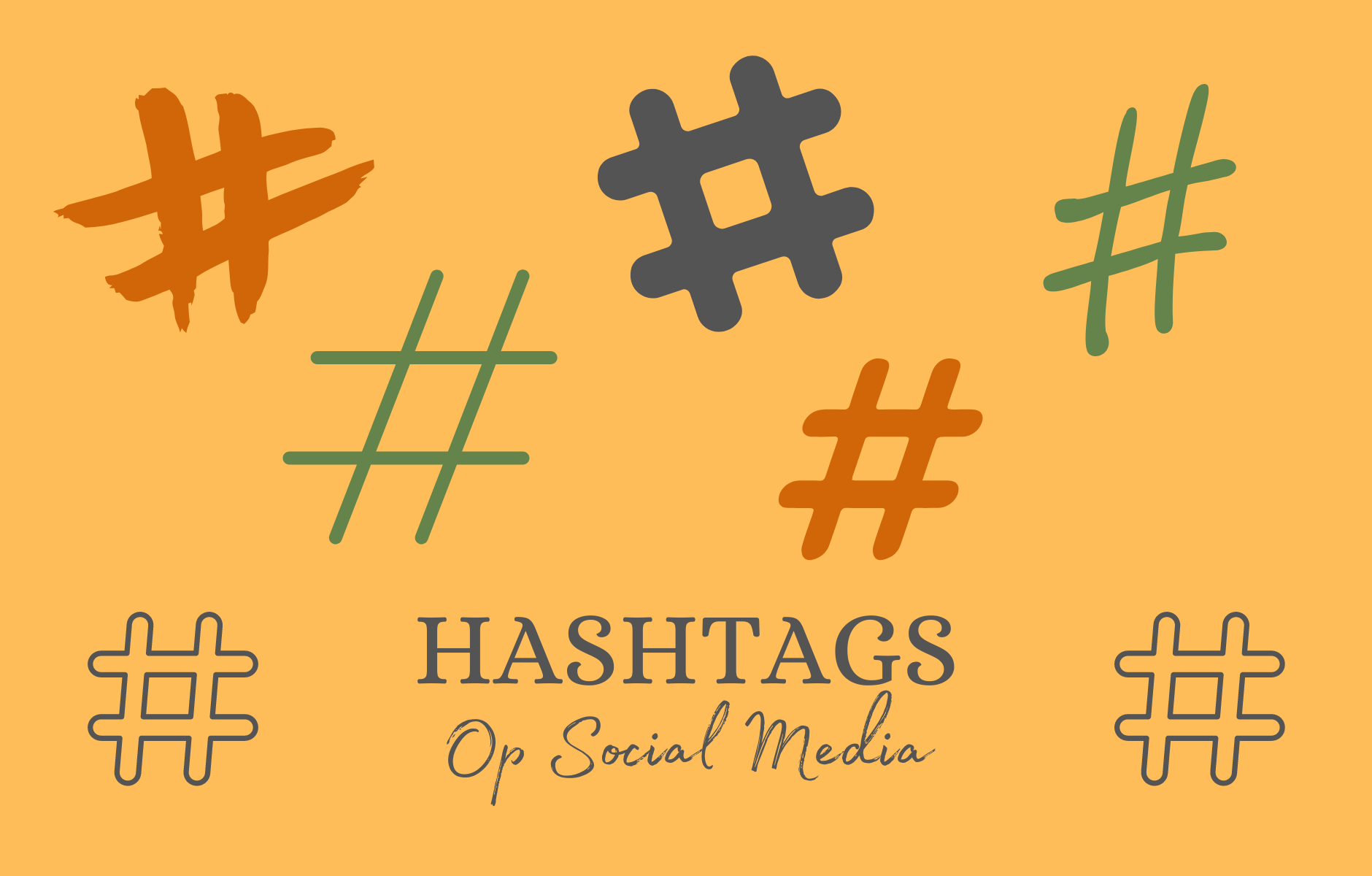 Hashtagsop Social Media
